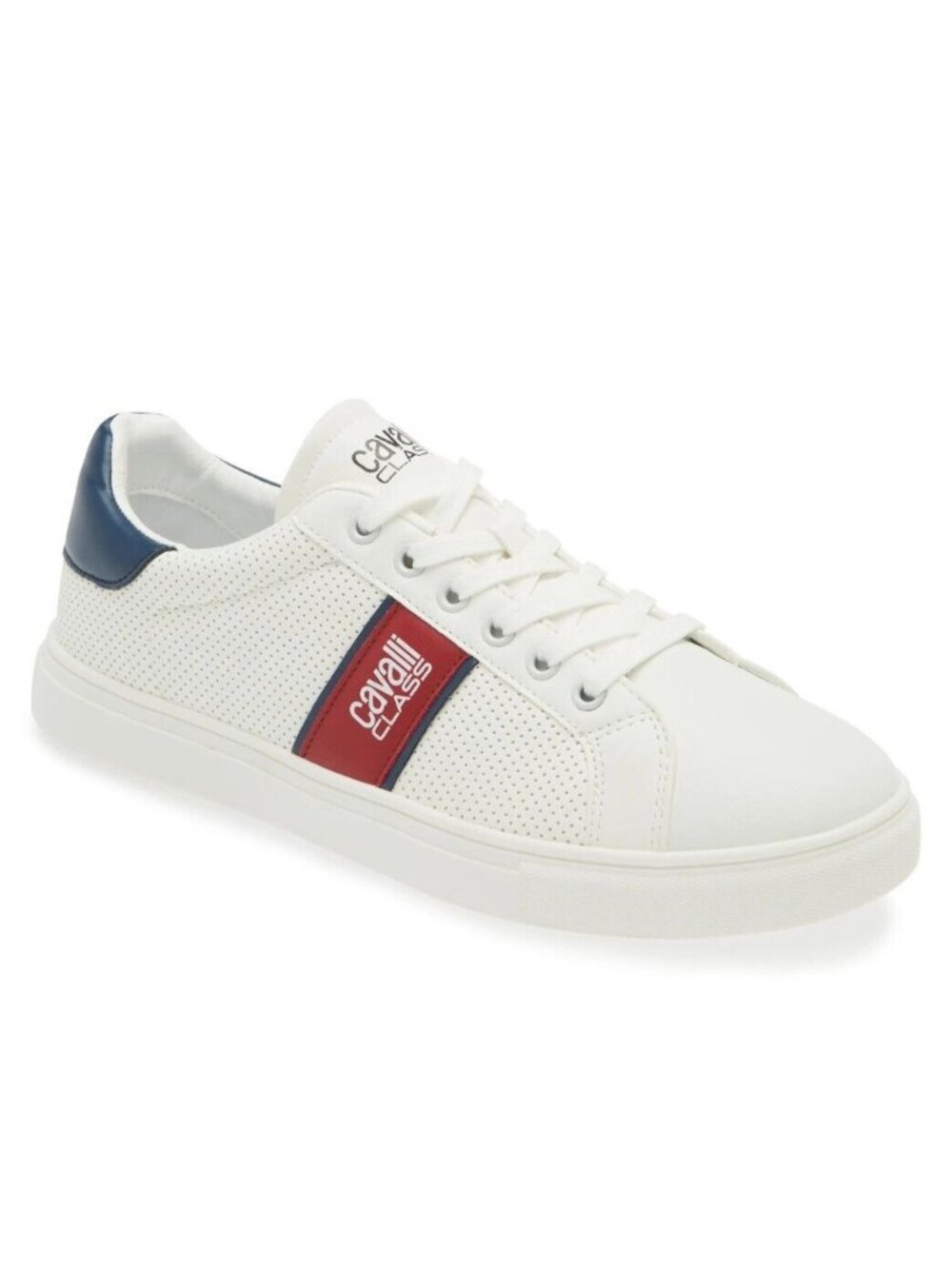 Roberto Cavalli Class Men's Lace-Up Low Top Sneaker Shoes White Size 44 / US 11